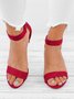 Mostata Women Middle Heel Sandal leopard Ankle Strap Shoes